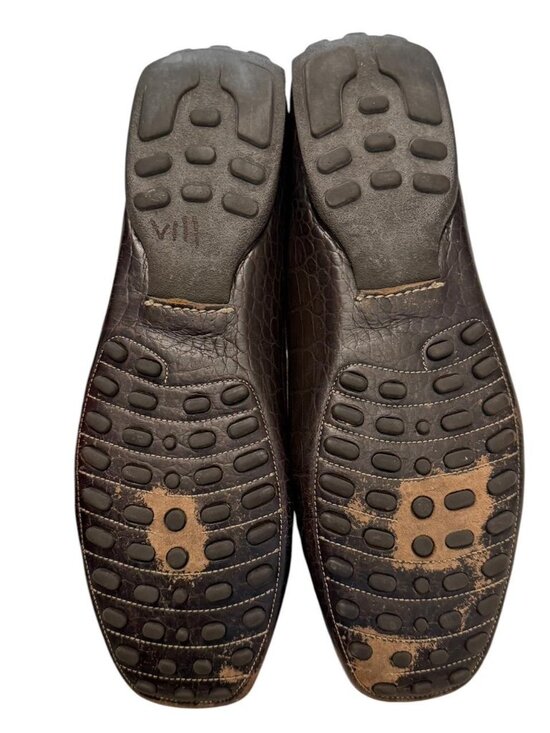 Santoni Men\'s Brown Crocodile Leather Loafers, Size 11.5 main image 7